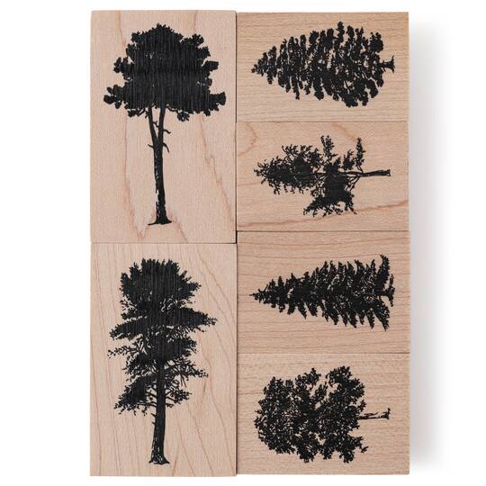 6 Pack: Trees Wood Stamp Set by Recollections™
